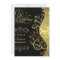 Black and Gold 70th Birthday Party Invitation