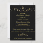 Black And Gold 80th Birthday Party Invitation 