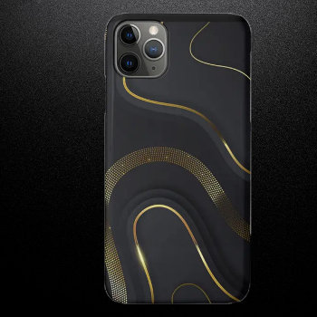 Black And Gold Abstract Iphone Case by SharonCullars at Zazzle