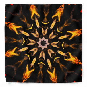 Black and Gold Abstract Mandala  Bandana