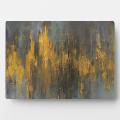 Black and Gold Abstract Print  Danhui Nai Plaque