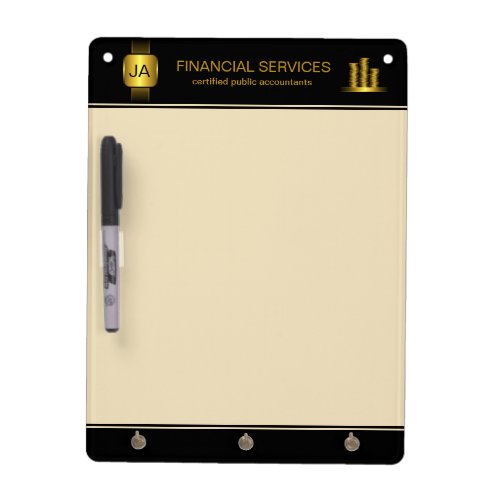 Black and Gold Accountant Dry_Erase Board 12 x 9