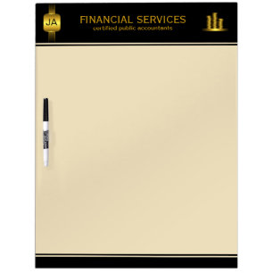 Black and Gold Accountant Dry-Erase Board 22x16