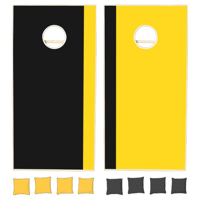 Black and Gold Add Your Logo Cornhole Set (Set)
