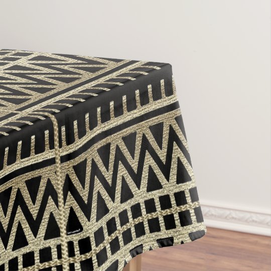Black and Gold African Mud Cloth Print Zazzle