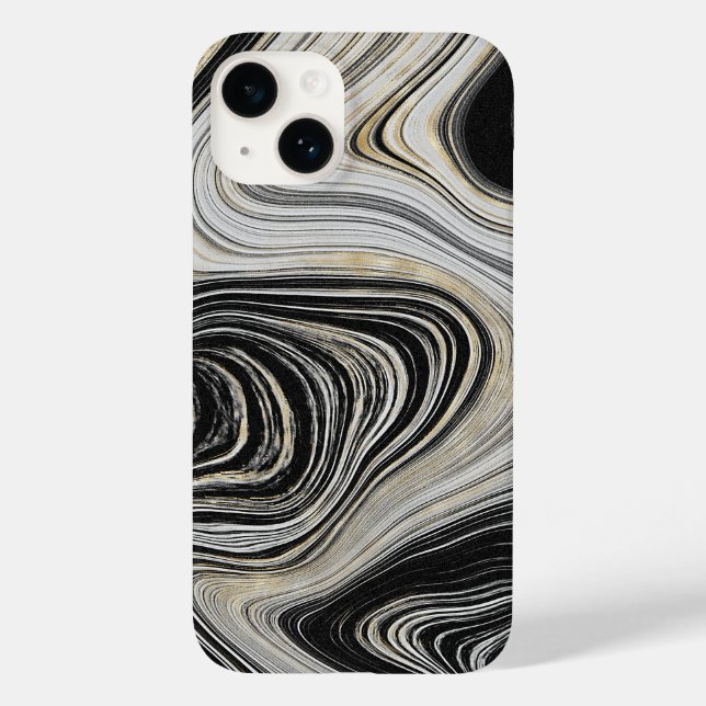 Black and Gold Agate Design   Case-Mate iPhone Case (Back)