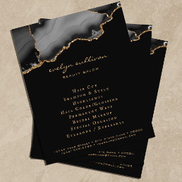 Black and Gold Agate flyer