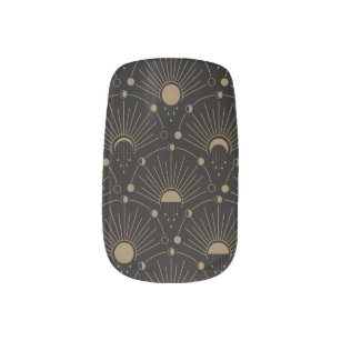 Black and Gold Art Deco 1920's Vintage Minx Nail A Minx Nail Art