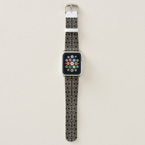 Black and Gold Art Deco Apple Watch Band