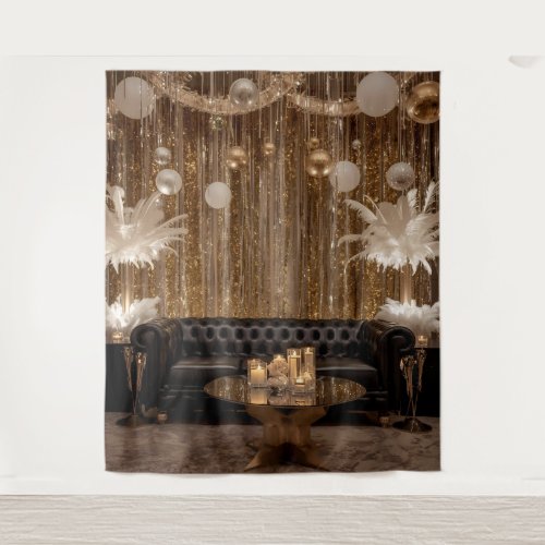 Black and Gold Art Deco Back Drop Great Gatsby