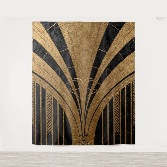 Black and Gold Art Deco Backdrop (Front)