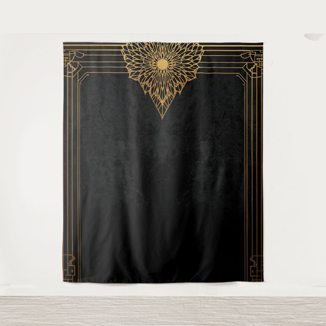 Black and Gold Art Deco Backdrop (Front)