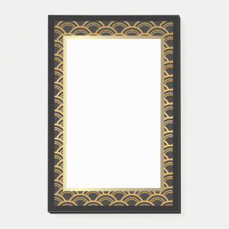 Black and Gold Art Deco Border Post-it Notes