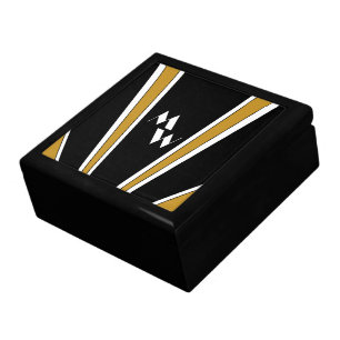 Black And Gold Art Deco Design Monogrammed Gift Box