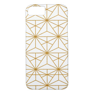 Black and gold art deco geometric pattern iPhone 8/7 case