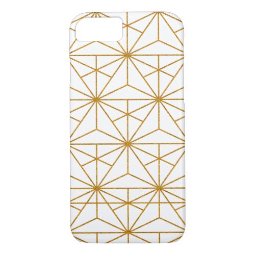 Black and gold art deco geometric pattern iPhone 87 case