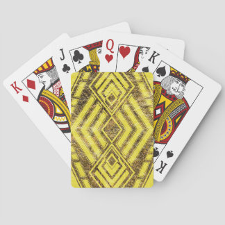 black and gold art deco graphic poker cards