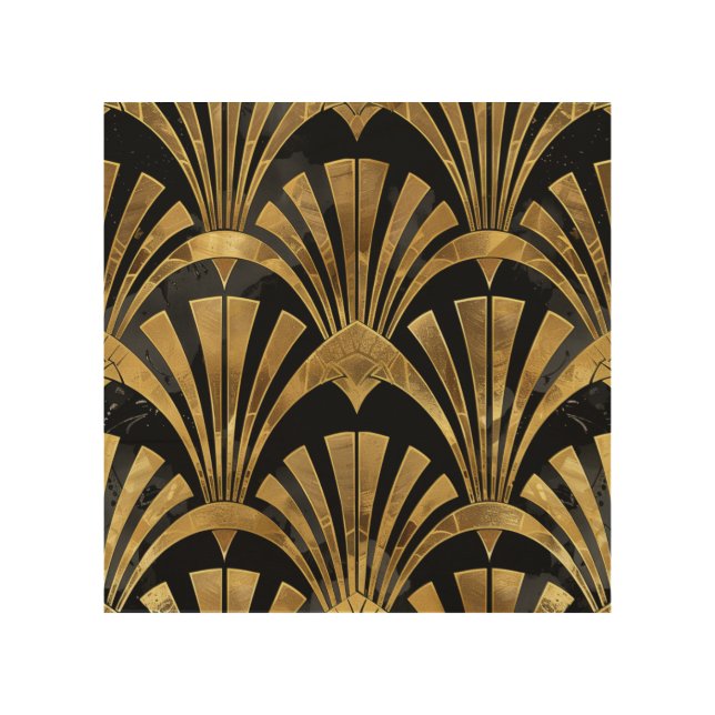 Black and gold art deco luxury pattern (Front)