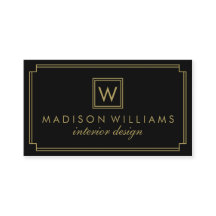 Black and Gold Art Deco Monogram