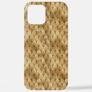 Black and Gold Art Deco Pattern iPhone 12 Pro Max Case