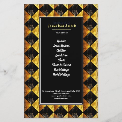 Black And Gold  Art Deco Rhombus Flyer