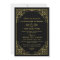 Black and Gold Art Deco Scrollwork Wedding