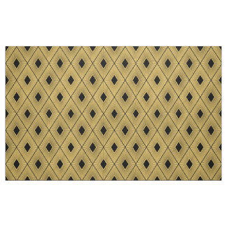 Black and Gold Art Deco Style Fabric