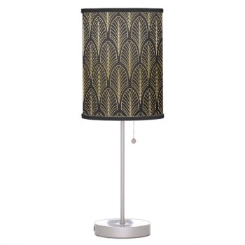 Black And Gold Art Deco Style Lamp by thespottedowl at Zazzle