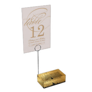 Black and Gold Art Deco Table Card Holder