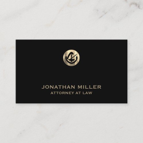 Black and Gold Attorney Business Card