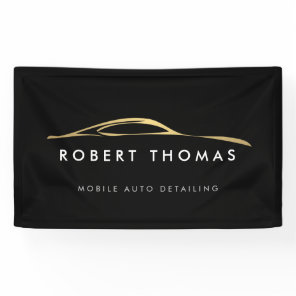 Black and Gold Auto Detailing, Auto Repair Banner