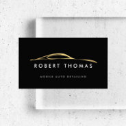 Black And Gold Auto Detailing, Auto Repair Logo Business Card at Zazzle