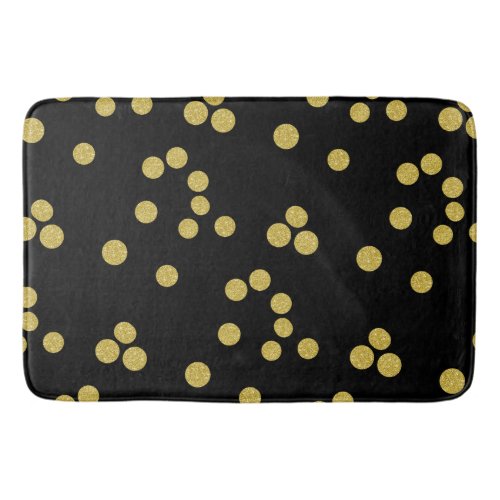 black and gold Bath Mat