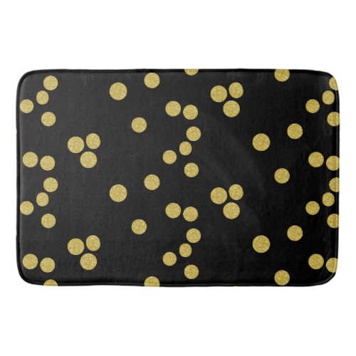 black and gold Bath Mat