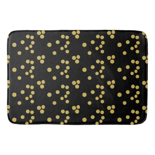 black and gold Bath Mat