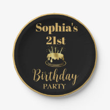 Black and Gold Birthday Custom