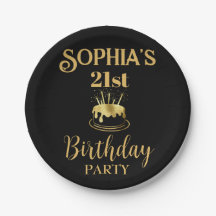 Black and Gold Birthday Custom