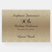 Black and Gold Birthday Party Memory/Guest Book (Front)