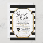 Black And Gold Bridal Shower Invitation at Zazzle