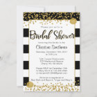 Black and Gold Bridal Shower Invitations