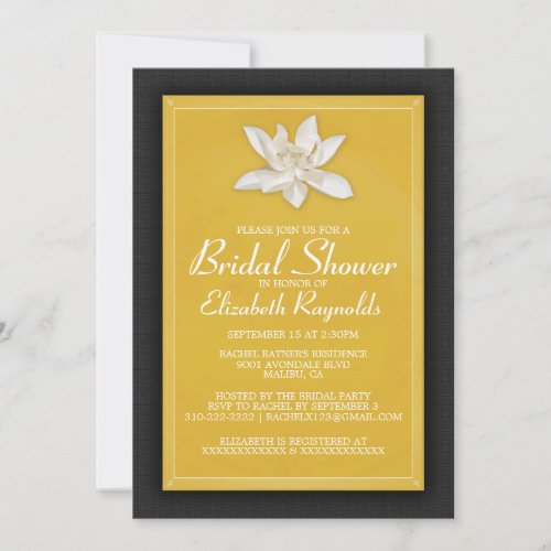Black and Gold Bridal Shower Invitations