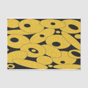 Black and Gold Bubble Orbs tissue paper