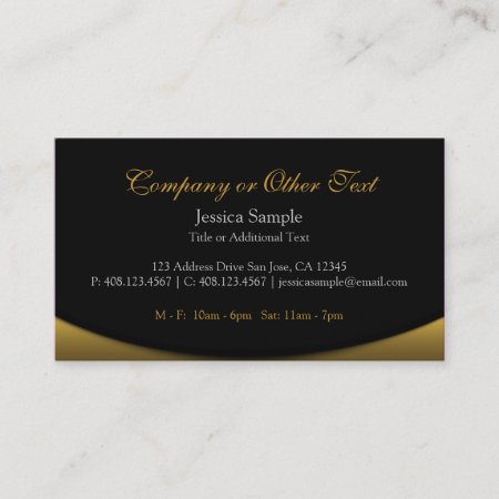 Black And Gold Business Card