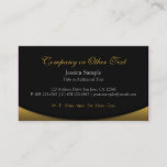 Black And Gold Business Card at Zazzle