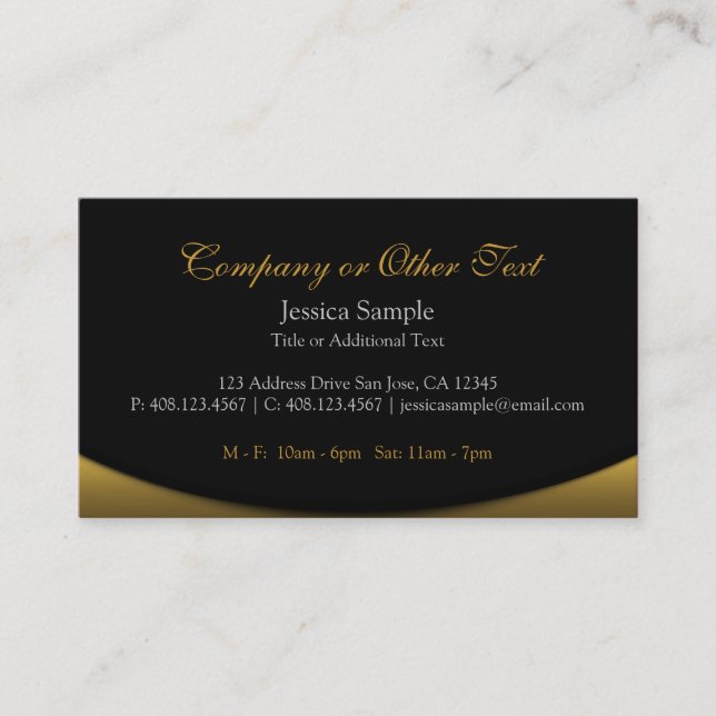 Black and Gold Business Card (Front)
