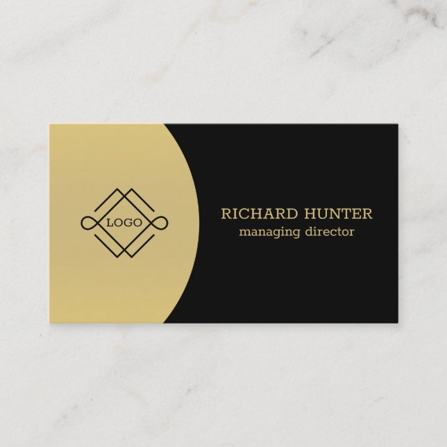 Black And Gold Business Card (Front)