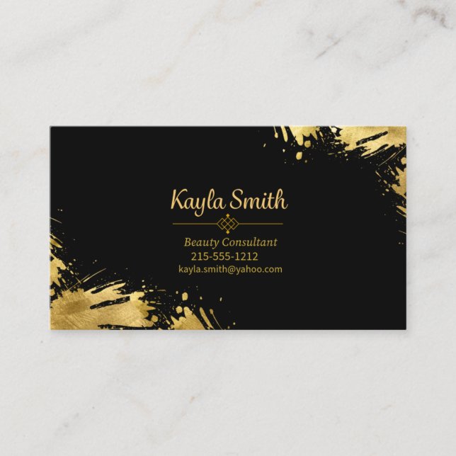 Black and Gold Business Card (Front)