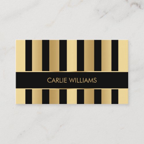Black and gold business card template