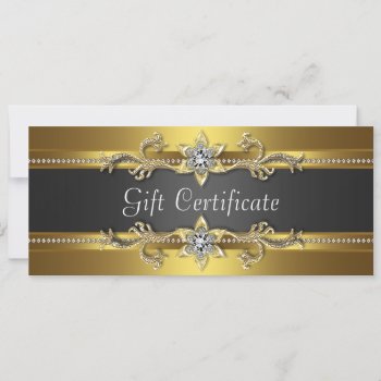 Black And Gold Business Gift Certificates by CorporateCentral at Zazzle
