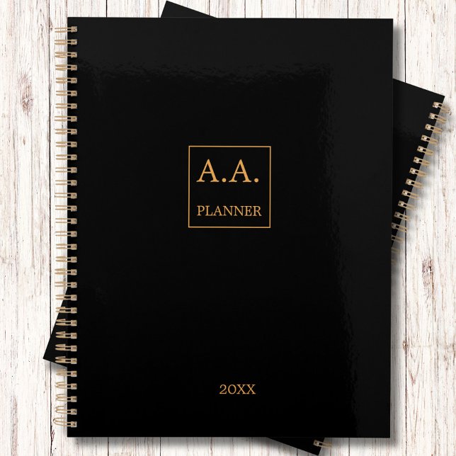 Black and Gold Business Logo Monogram  Planner (Creator Uploaded)